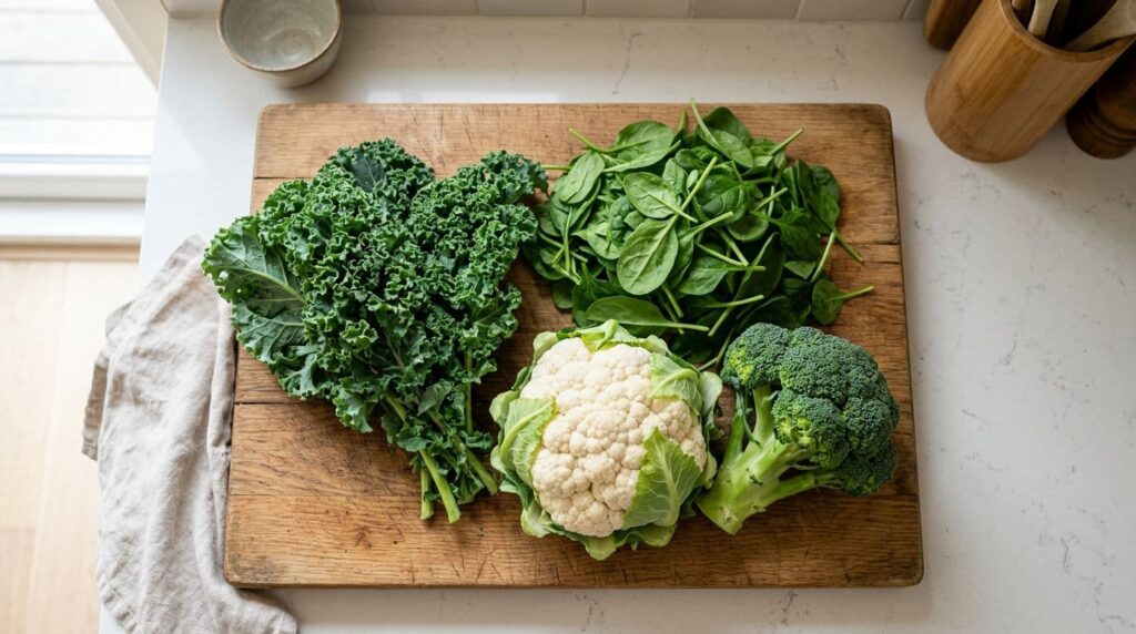 Assortment of Vegetables and Healthy Diet Foods (Grocery List)