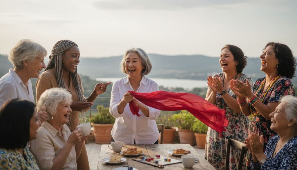 Diverse women's gathering as reinvent yourself after 50 blog.
